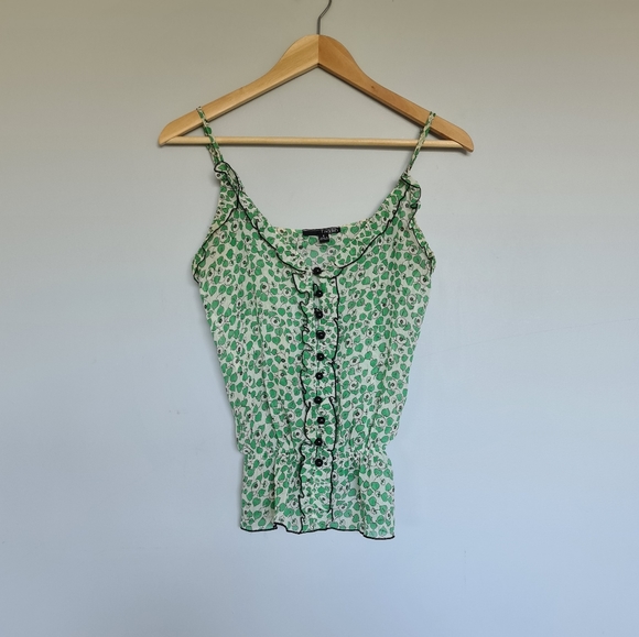 Ladakh Tops - Ladakh Camisole Singlet Top Blouse Green Christmas